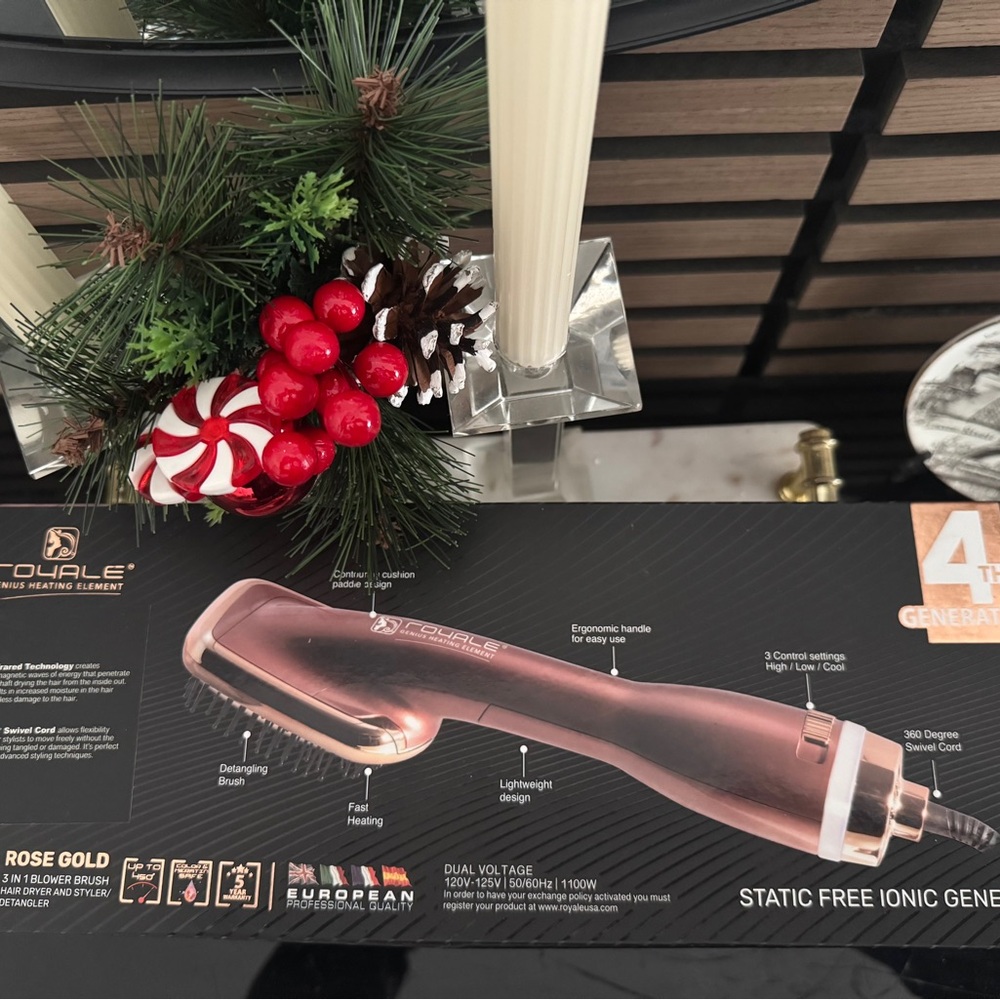 Royale 3 in 1 Drying Brush, Styler,
& Detangler static Free ionic generacon - Picture 9 of 11